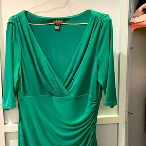Ralph Lauren V Neck Midi Dress